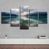 Lake Mountain 5 - Nature 5 Panel Canvas Art Wall Decor