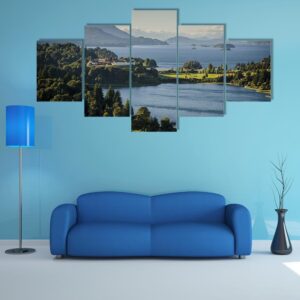 Lake Nahuel Huapi - Nature 5 Panel Canvas Art Wall Decor