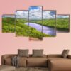 Lake Of The Clouds At Porcupine Mountains - Nature 5 Panel Canvas Art Wall Decor