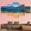 Lake Te Anau In New Zealand - Nature 5 Panel Canvas Art Wall Decor