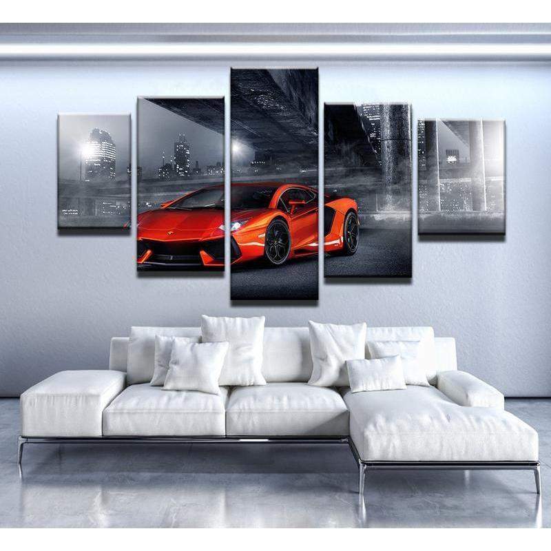 Lamborghini Aventador 1 - Automative 5 Panel Canvas Art Wall Decor Lamborghini Aventador 1 - Automative 5 Panel Canvas Art Wall Decor