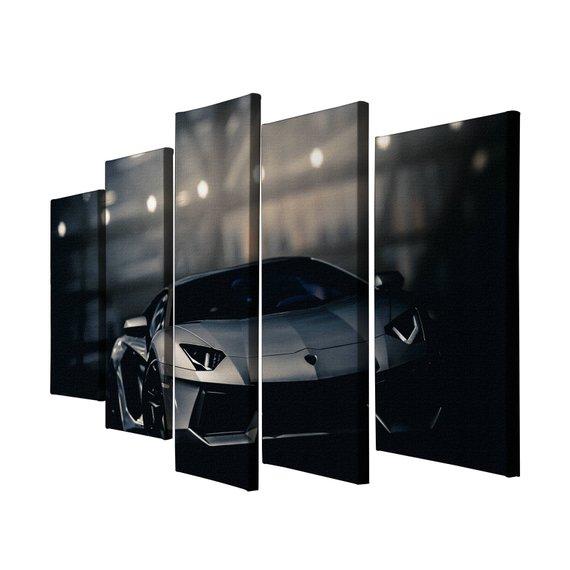 Lamborghini Aventador Sport Racing Car - Automative 5 Panel Canvas Art Wall Decor Lamborghini Aventador Sport Racing Car - Automative 5 Panel Canvas Art Wall Decor