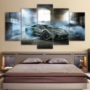 Lamborghini Aventador - Cars 5 Panel Canvas Art Wall Decor