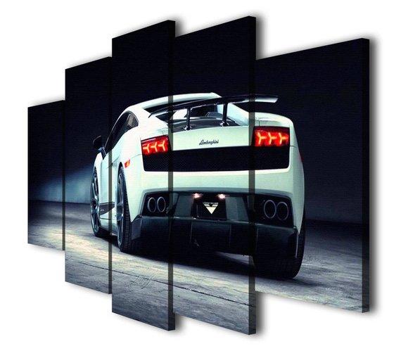 Lamborghini Gallardo Racing Car - Automative 5 Panel Canvas Art Wall Decor Lamborghini Gallardo Racing Car - Automative 5 Panel Canvas Art Wall Decor