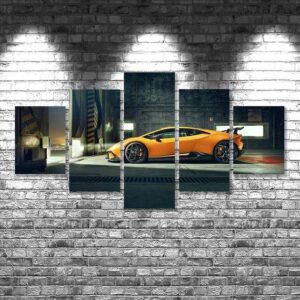 Lamborghini Huracan Perfomante - Automative 5 Panel Canvas Art Wall Decor