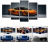 Lamborghini Orange Super Car - 5 Panel Canvas Art Wall Decor
