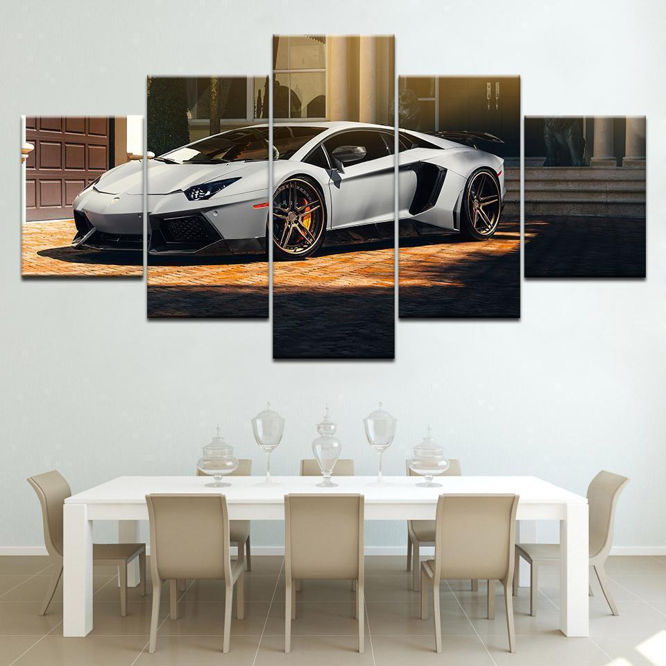 Lamborghini Supercar 1 Car - 5 Panel Canvas Art Wall Decor Lamborghini Supercar 1 Car - 5 Panel Canvas Art Wall Decor