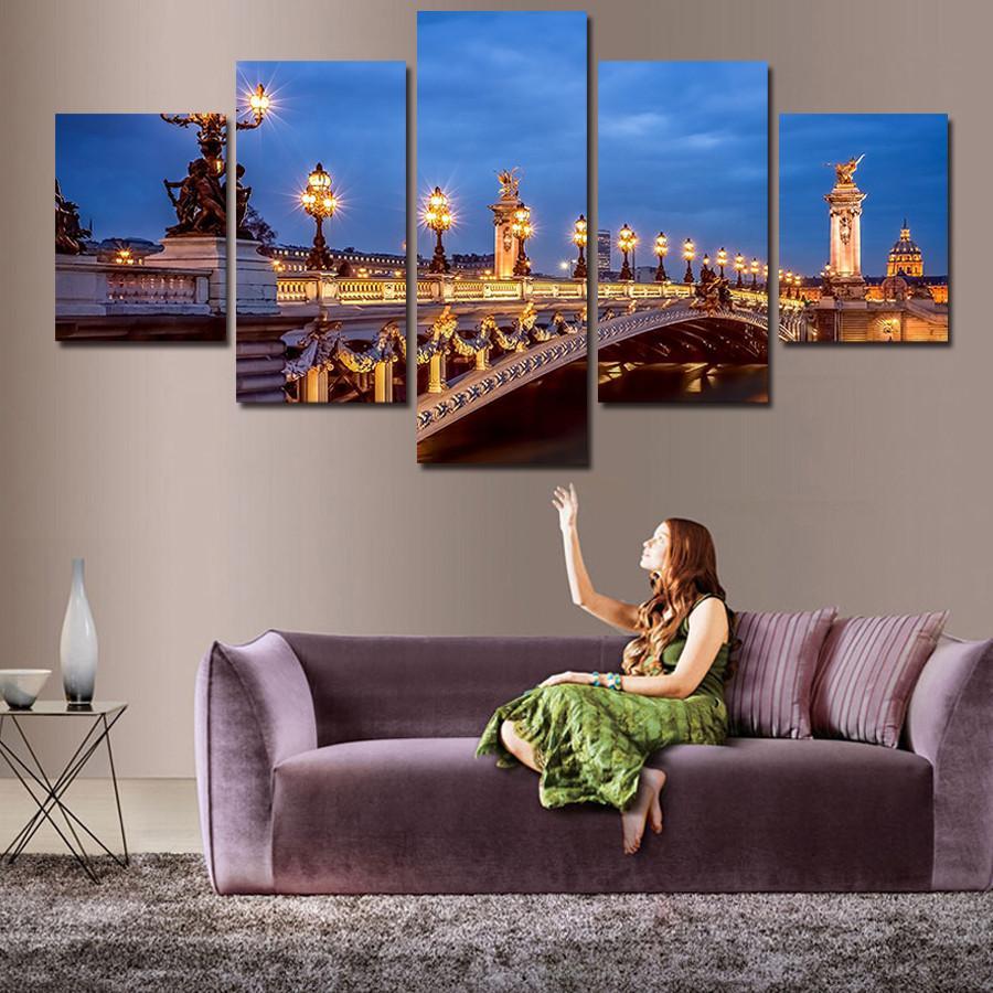 Lampost - Nature 5 Panel Canvas Art Wall Decor Lampost - Nature 5 Panel Canvas Art Wall Decor