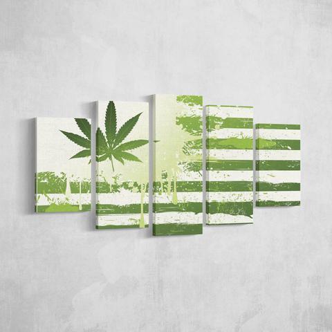 Land Of The High - Abstract 5 Panel Canvas Art Wall Decor Land Of The High - Abstract 5 Panel Canvas Art Wall Decor