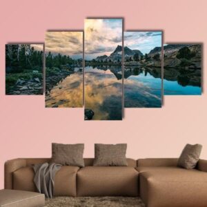 Landscape In The Sierra Nevada Mountains - Nature 5 Panel Canvas Art Wall Decor