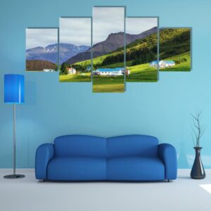 Landscape Of Mountains - Nature 5 Panel Canvas Art Wall Decor