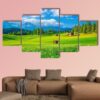 Landscape Of Valley In Alpine Mountains - Nature 5 Panel Canvas Art Wall Decor