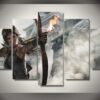 Lara Croft Game Art - Gaming 5 Panel Canvas Art Wall Decor