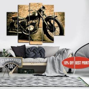 Large Motorbike - Automative 5 Panel Canvas Art Wall Decor