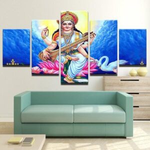 Large Shiva 4 - Religion 5 Panel Canvas Art Wall Decor