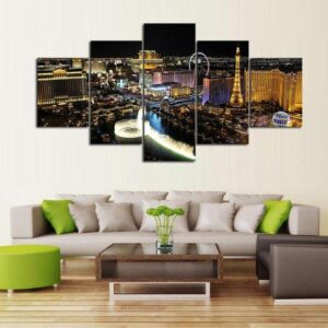 Las Vegas 08 - Nature 5 Panel Canvas Art Wall Decor