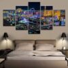 Las Vegas 2 - Nature 5 Panel Canvas Art Wall Decor