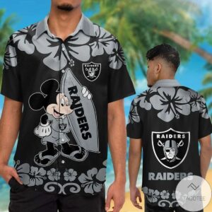 Las Vegas Raiders & Mickey Mouse Hawaiian Shirt