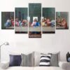 Last Supper 8 - Religion 5 Panel Canvas Art Wall Decor