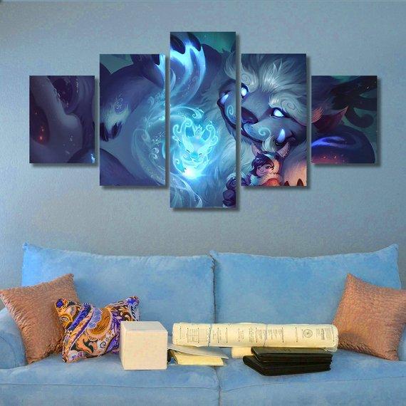League Of Legends 02 - Gaming 5 Panel Canvas Art Wall Decor League Of Legends 02 - Gaming 5 Panel Canvas Art Wall Decor