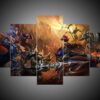 League Of Legends 1 - Gaming 5 Panel Canvas Art Wall Decor