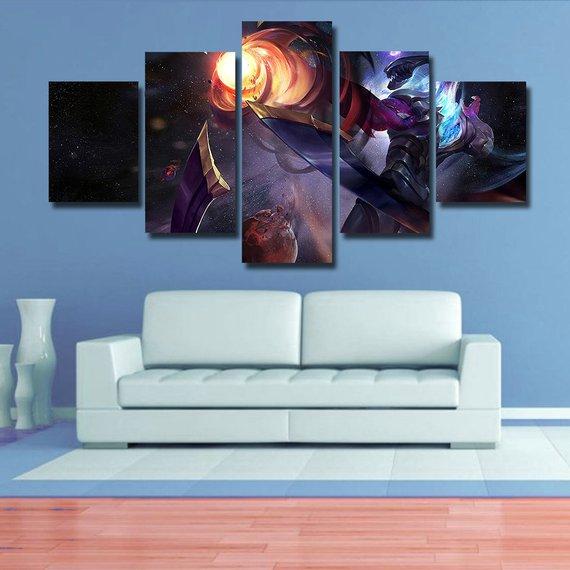 League Of Legends 11 - Gaming 5 Panel Canvas Art Wall Decor League Of Legends 11 - Gaming 5 Panel Canvas Art Wall Decor