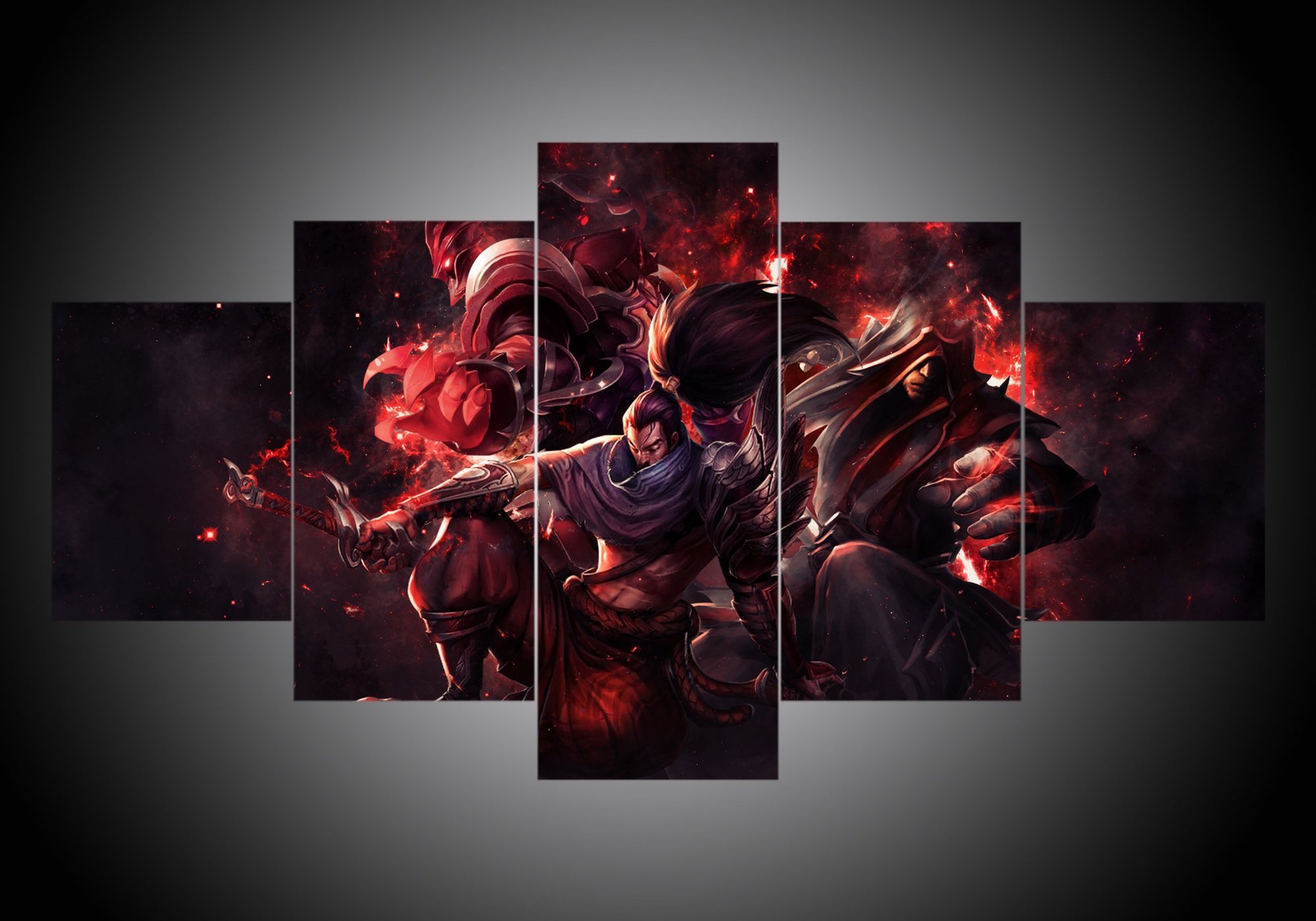 League Of Legends 4 - Gaming 5 Panel Canvas Art Wall Decor League Of Legends 4 - Gaming 5 Panel Canvas Art Wall Decor
