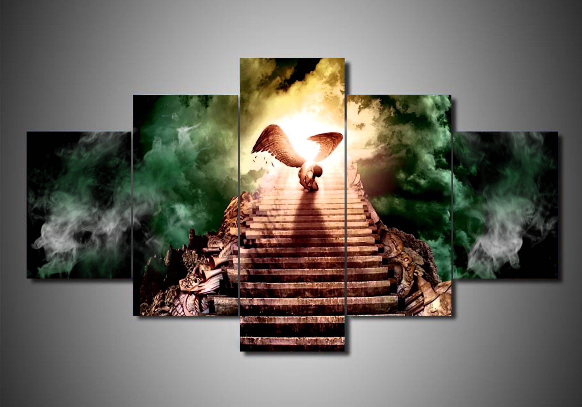 Led Zeppelin 4 - Music 5 Panel Canvas Art Wall Decor Led Zeppelin 4 - Music 5 Panel Canvas Art Wall Decor