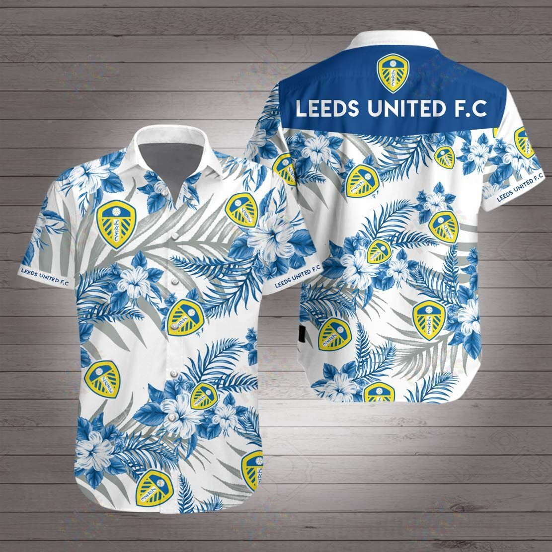 Leeds United Fc Hawaiian Shirt Summer Button Up Leeds United Fc Hawaiian Shirt Summer Button Up