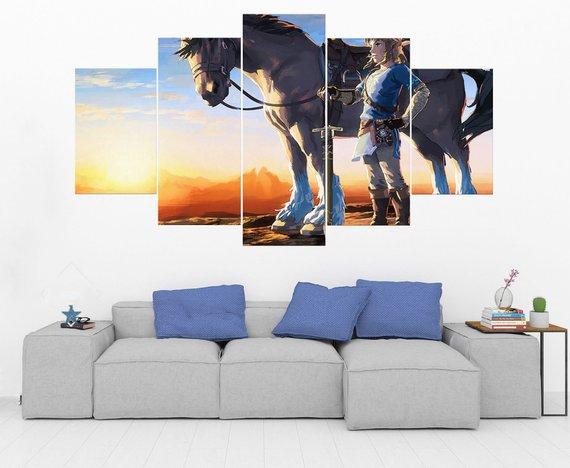 Legend Of Zelda 22 - Gaming 5 Panel Canvas Art Wall Decor Legend Of Zelda 22 - Gaming 5 Panel Canvas Art Wall Decor