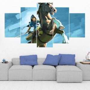 Legend Of Zelda 23 - Gaming 5 Panel Canvas Art Wall Decor