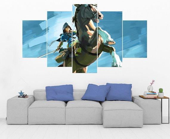 Legend Of Zelda 23 - Gaming 5 Panel Canvas Art Wall Decor Legend Of Zelda 23 - Gaming 5 Panel Canvas Art Wall Decor