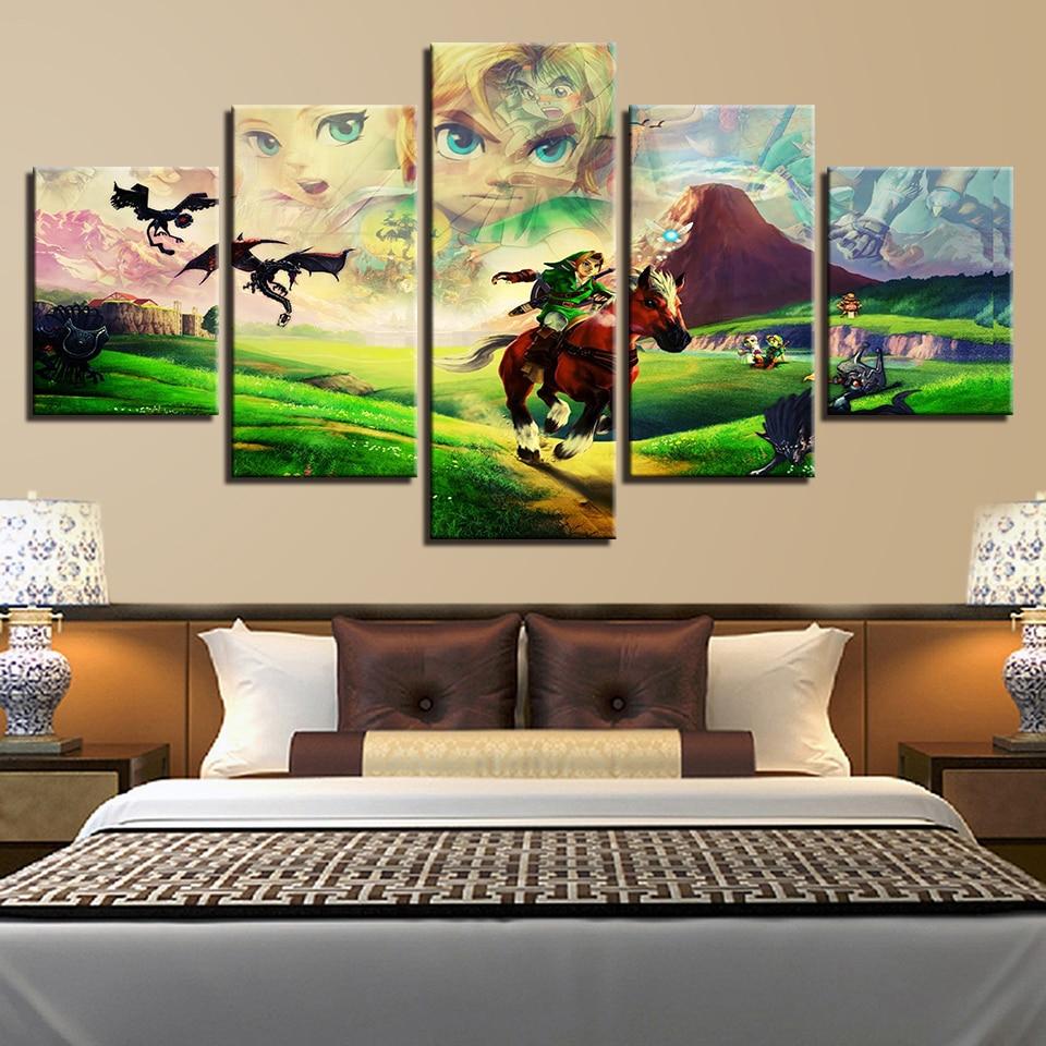 Legend Of Zelda 32 - Gaming 5 Panel Canvas Art Wall Decor Legend Of Zelda 32 - Gaming 5 Panel Canvas Art Wall Decor
