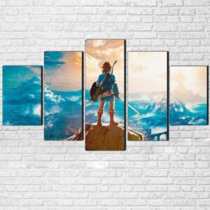 Legend Of Zelda Breath Of The Wild - Gaming 5 Panel Canvas Art Wall Decor