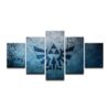 Legend Of Zelda: Tri Force - Gaming 5 Panel Canvas Art Wall Decor