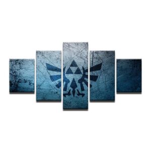 Legend Of Zelda: Tri Force - Gaming 5 Panel Canvas Art Wall Decor