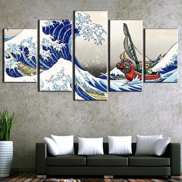 Legend Of Zelda: Wind Waker Gaming - 5 Panel Canvas Art Wall Decor Legend Of Zelda: Wind Waker Gaming - 5 Panel Canvas Art Wall Decor