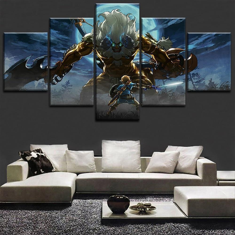 Legend of Zelda Poster 3 Gaming - 5 Panel Canvas Art Wall Decor Legend of Zelda Poster 3 Gaming - 5 Panel Canvas Art Wall Decor