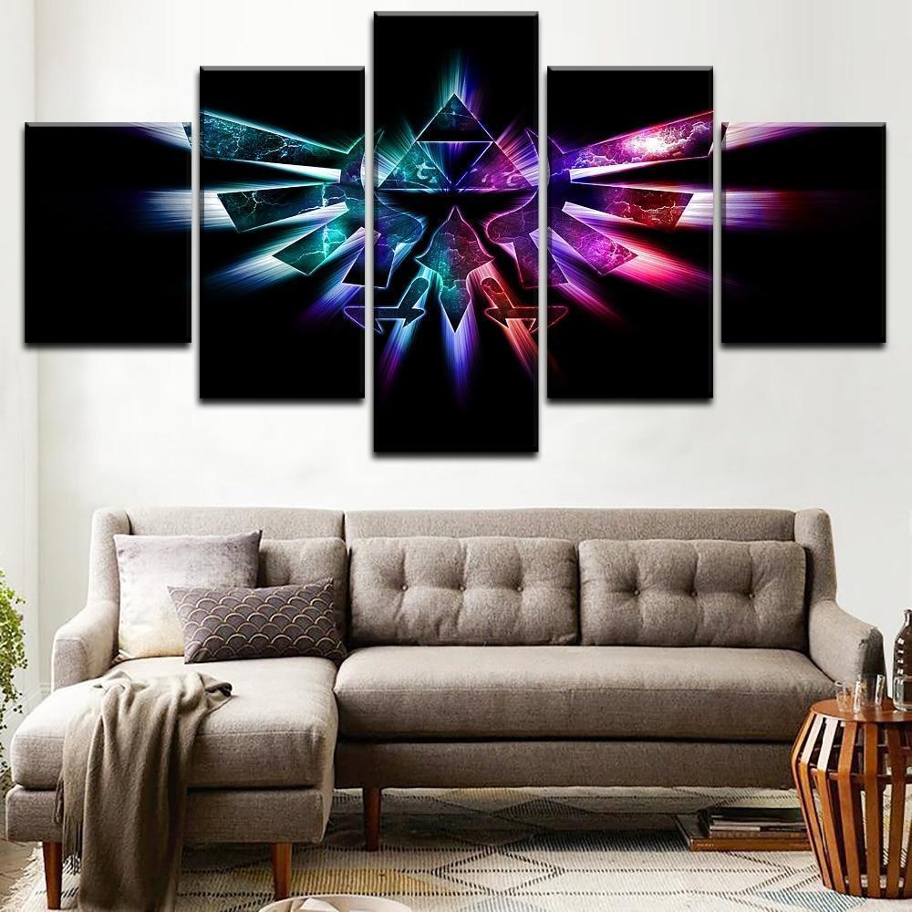 Legend of Zelda Twilight Princess Logo Gaming - 5 Panel Canvas Art Wall Decor Legend of Zelda Twilight Princess Logo Gaming - 5 Panel Canvas Art Wall Decor