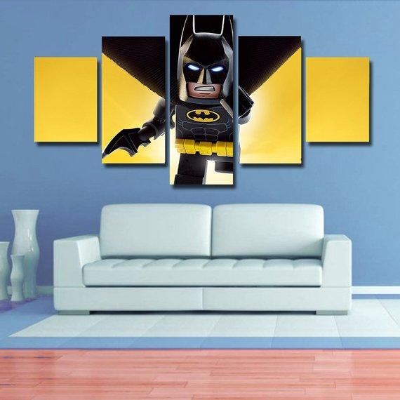 Lego Batman 02 - Dc 5 Panel Canvas Art Wall Decor Lego Batman 02 - Dc 5 Panel Canvas Art Wall Decor