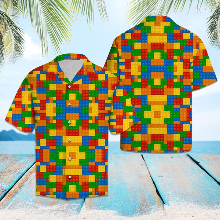 Lego Colorful Hawaiian Shirt Summer Button Up Lego Colorful Hawaiian Shirt Summer Button Up