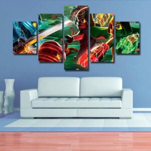 Lego Ninjago - Gaming 5 Panel Canvas Art Wall Decor