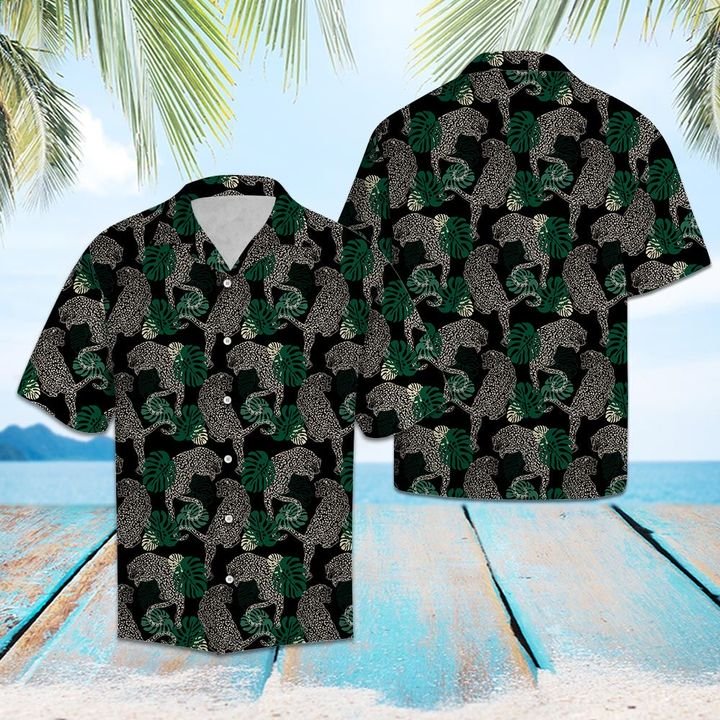 Leopard Forest Hawaiian Shirt Summer Button Up Leopard Forest Hawaiian Shirt Summer Button Up