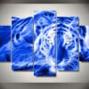Leopard Landscape Group - Abstract 5 Panel Canvas Art Wall Decor
