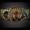 Leopard Landscape - Animal 5 Panel Canvas Art Wall Decor