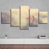 Letter Love - Abstract 5 Panel Canvas Art Wall Decor