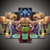 Lgbt 2 - Abstract 5 Panel Canvas Art Wall Decor
