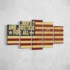 Liberty Justice - Abstract 5 Panel Canvas Art Wall Decor