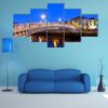 Liffey Bridge Over The River Liffey In Dublin - Nature 5 Panel Canvas Art Wall Decor