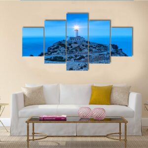 Lighthouse Cap Formentor Majorca Mallorca - Nature 5 Panel Canvas Art Wall Decor